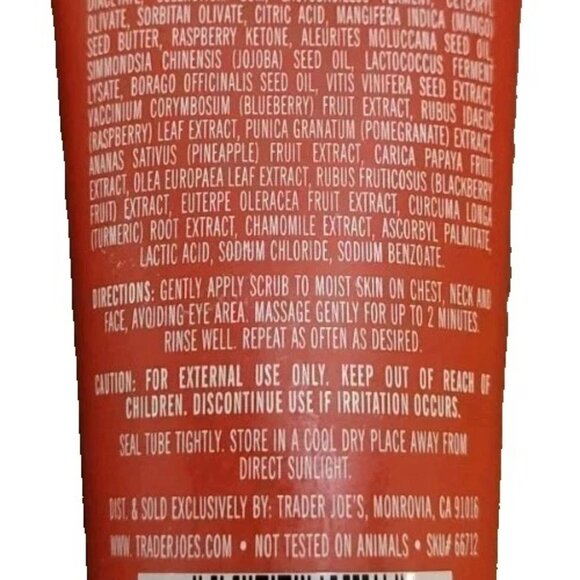 NEW Trader Joe’s Microdermabrasion Facial Scrub Exfoliating Cream Cleanser - Picture 3 of 4